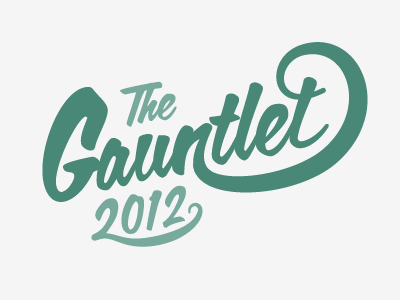 Gauntlet Swoopy branding calgary script logo script