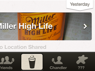 Tab Bar app beer helvetica iphone retina