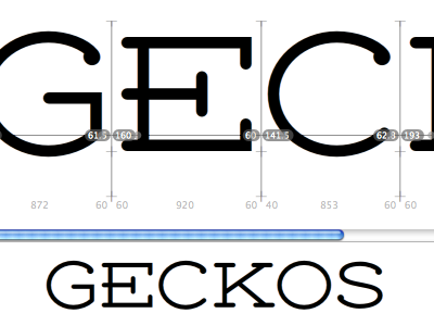 GECKOS font lettering slab serif type typography