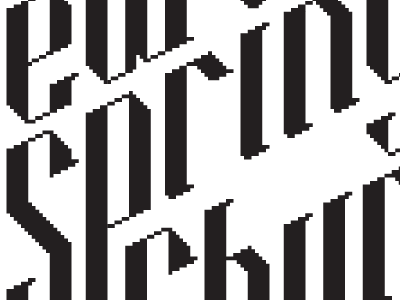 8bit Lettering 8bit blackletter pixel