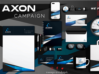 Axon Campaign branding business empolyeecard graphic design letterhead logo vector