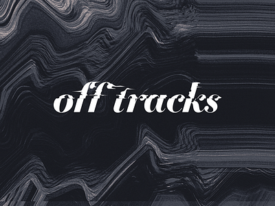off tracks distorted glitch logo music playlist type typography