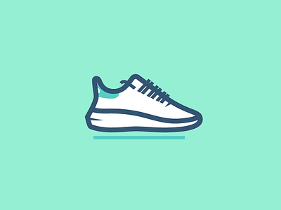 The shoes green illustration line running shoes sneakers street style training vector