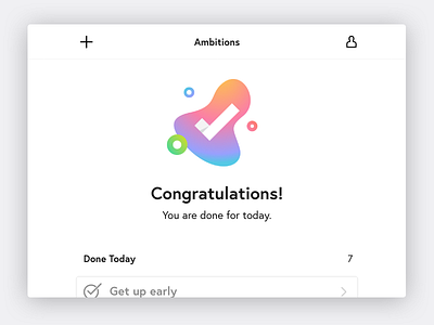 Done for Today ambition app clean colorful minimalist productivity ui ux web