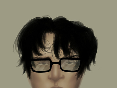 self portrait digital drawing drawing ilustration paint tool sai painting