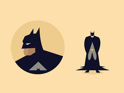 Batman Flat Character Design batman character comics dc design flat vector