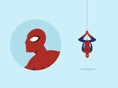 Flat vector Spiderman character design character design flat spiderman vector