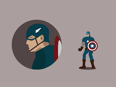 Flat vector Captain America america captain comics flat marvel vector