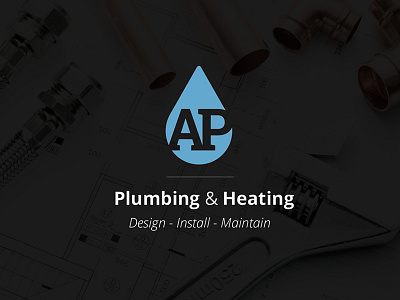 AP Plumbing Modern Plumbers flat design graphic design logo design modern design modern plumbers trade logo