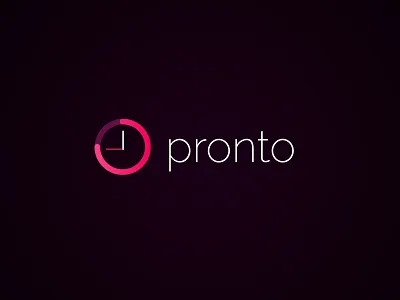 Pronto Management App Logo Design flat design logo design management app