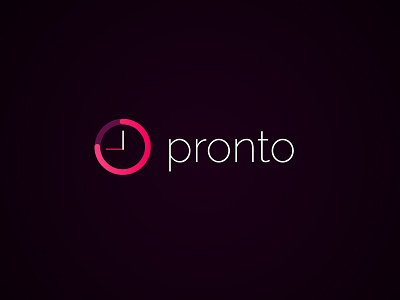 Pronto Management App Logo Design flat design logo design management app