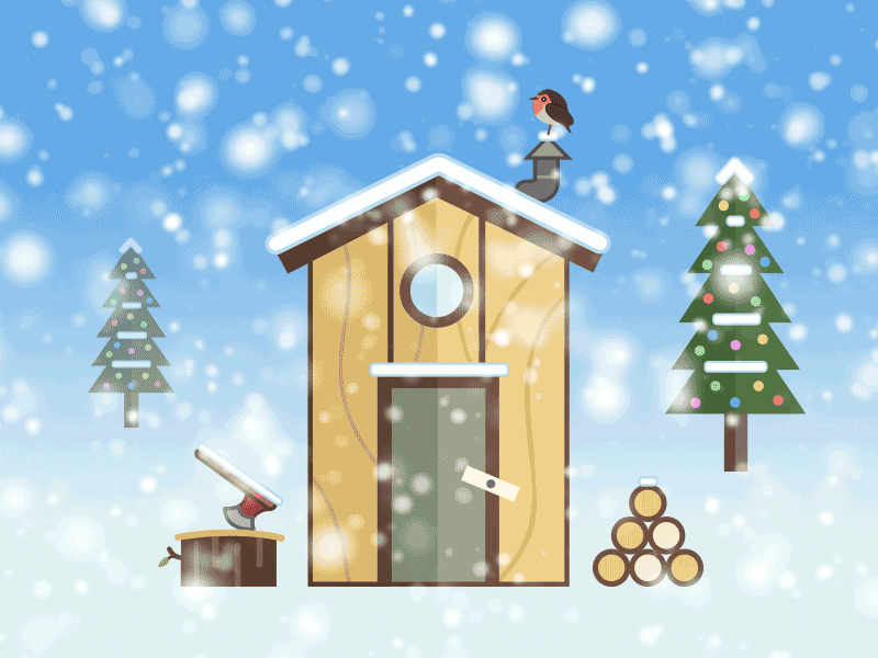 Christmas Toolshed animation christmas flat design