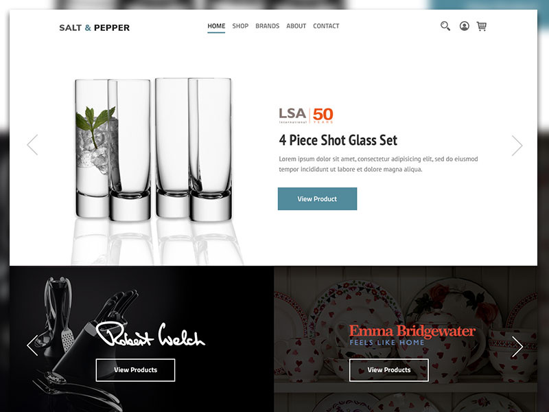 Salt & Pepper Web Design by John Grigg on Dribbble