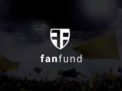 fanfund logo crowd funding flat design football logo design