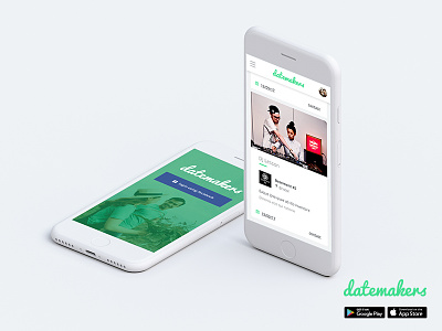 datemakers app design app design app mock upp branding i phone ios screens mock up