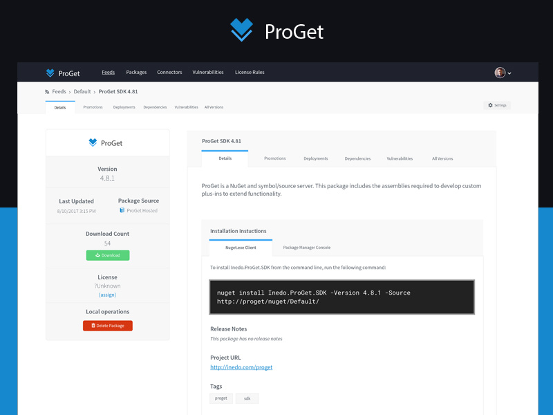 UI Redesign for ProGet by John Grigg for Rocketmakers on Dribbble