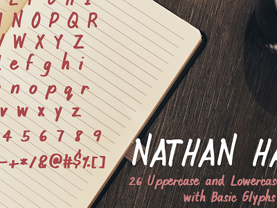 Nathan Hand Font design font handwriting letters
