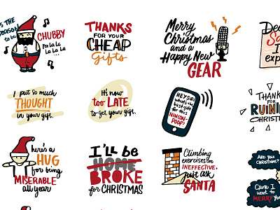 Christmas iOS Stickers illustrator imessage. christmas ios sticker