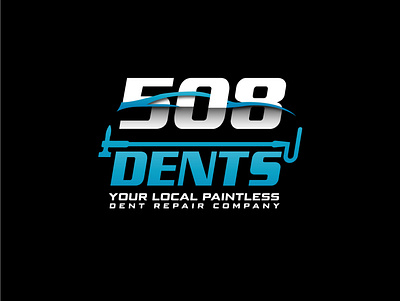 508 DENTS car dent logo car logo combination mark logo company logo dent repair logo graphic design logo minimal logo trend logo typography