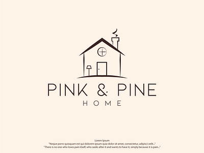 Pink & Pine Home abstract logo business logo company logo creative logo graphic design logo minimal logo
