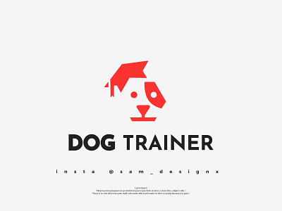 Dog Trainer Geometric Logo Art