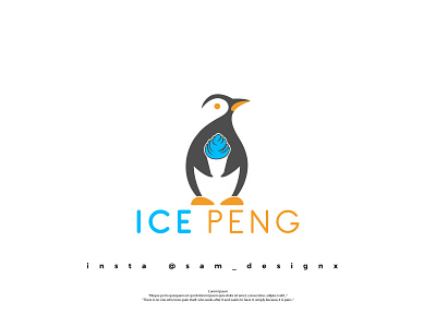 Ice Peng Logo abstract logo branding business logo company logo creative logo design graphic design logo minimal logo ui