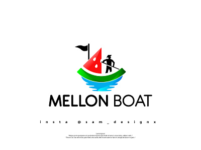 Watermelon Boat Art Logo