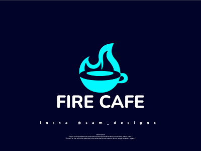 Fire Cafe Logo 3d abstract logo animation branding business logo combination mark logo company logo conceptual logo creative logo design graphic design illustration logo minimal logo minimalist logo motion graphics pictorial logo ui