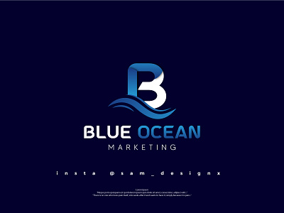 Blue Ocean Logo 3d abstract logo animation b initial logo brand logo branding business logo company logo creative logo custom logo design geometric logo graphic design illustration logo minimal logo motion graphics ocean logo ui wordmark logo