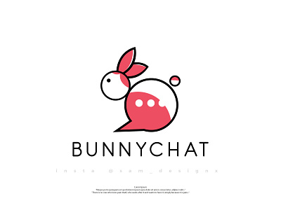 Bunny Chat abstract logo business logo company logo creative logo design graphic design lineart logo logo minimal logo