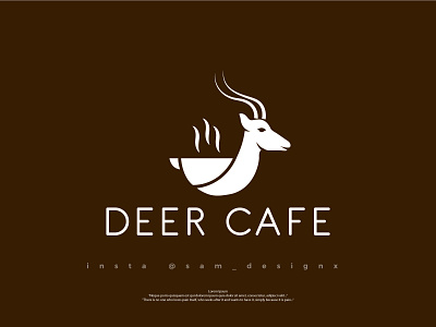 Deer Cafe abstract logo animal logo branding business logo cafe logo combination logo company logo creative logo deer logo design graphic design logo minimal logo new logo ui unique logo website logo