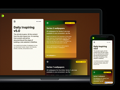 New site is up and running! dailyinspiring design iphonex landing page landing page design macbook pro 13 redesign wallpaper webflow