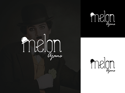 Melon Logo Design charlie chaplin design logo melon