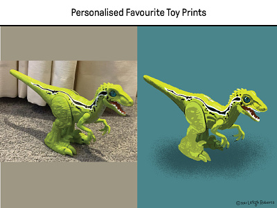 Toy design dinosaur illustration personalised toys