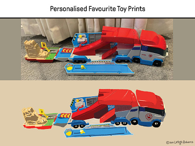 Toy design illustration personalised toys truck