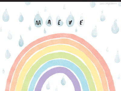 Rainbow design digital drawing illustration personalised rainbow