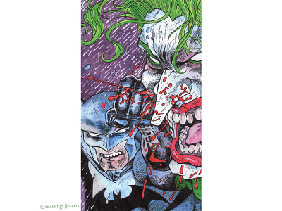 Big Punch batman comics drawing joker painting punch rain watercolour