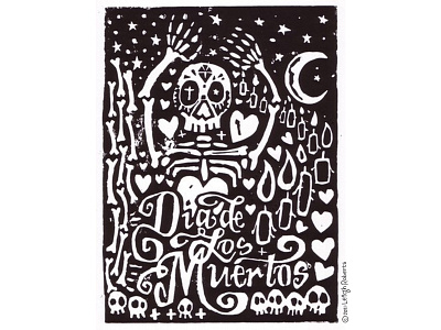 Dia de Los Muertos (Linocut Print)