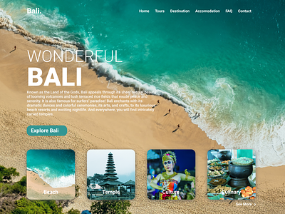 Wonderful BALI bali indonesian travel ui web design website