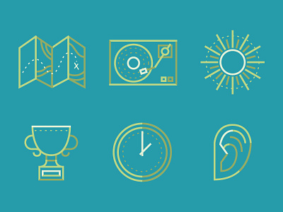 Everyday Icons design fun icons illustration lines turntables