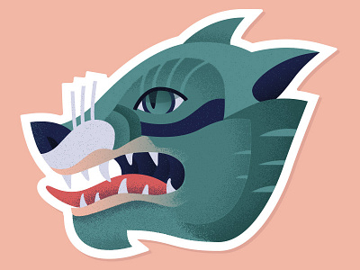Wolf Tears design halloween illustration playoff sticker wolf