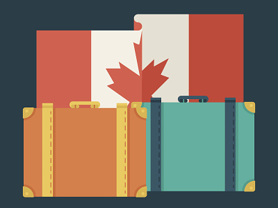 Travel Plans canada clinton design election illustration luggage moving trump vote