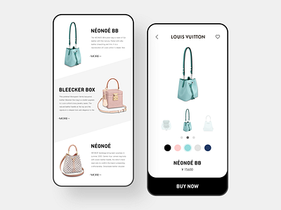 Fashionable bags app bag detail page details of goods fashion icon interface list luxury store