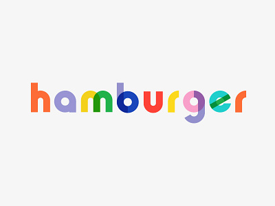 Hamburger color font photoshop