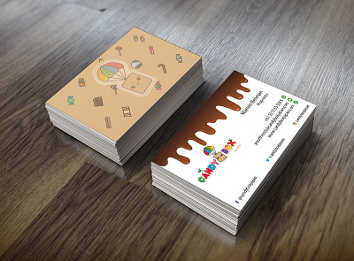 Candy Box business business card design graphic design visiting card