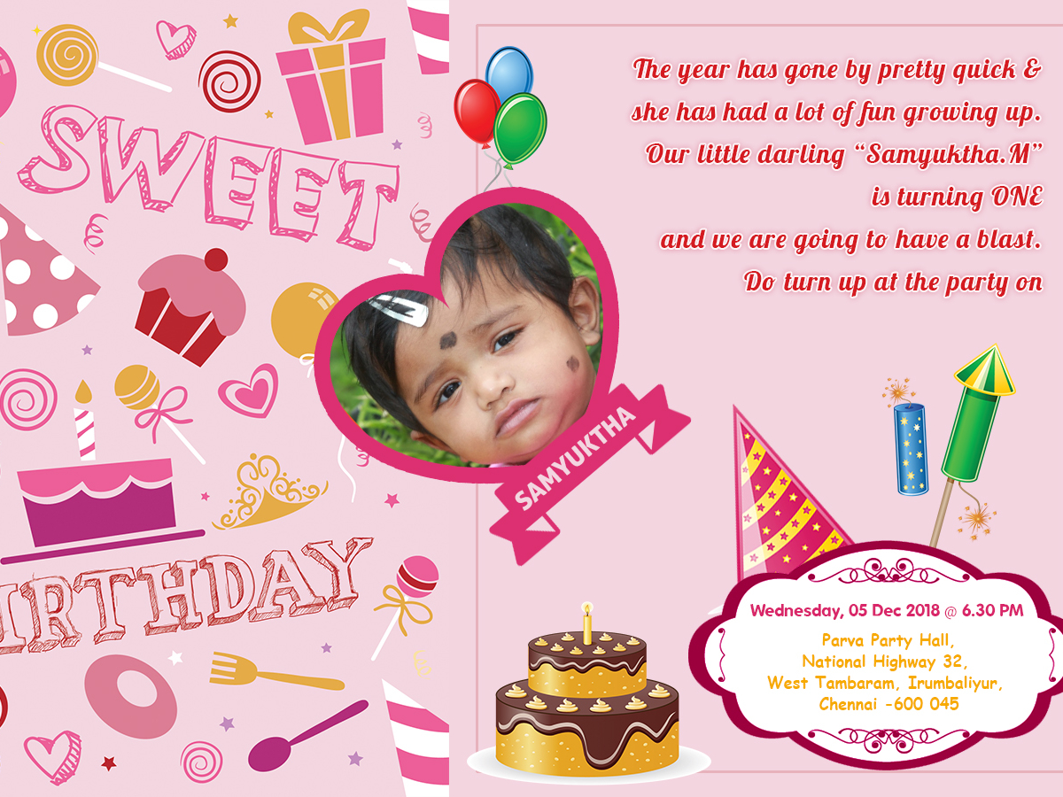 Birthday Invitation by Kumar Arunachalam on Dribbble
