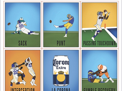 Los Angeles Rams Loteria Game Design