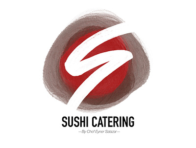 Sushi Catering Logo & Typography branding branding identity catering logo design graphic design illustration logo logo design typography vector