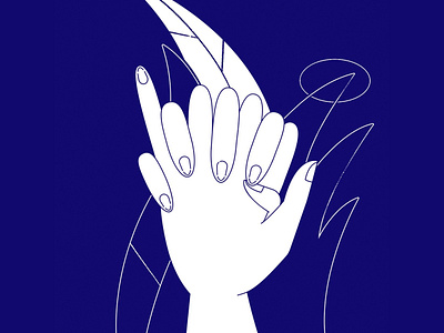 Holding Hands blue color design fingers flat fold hands holding illustration ipadpro procreate vector