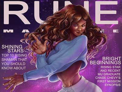 Rune Magazine Cover character cover digital graphic design illustration magazine photoshop
